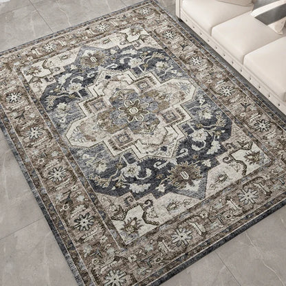 VIKAMA Bohemian Retro Large Area Carpet Non-Slip Living Room Bedroom Floor Mat