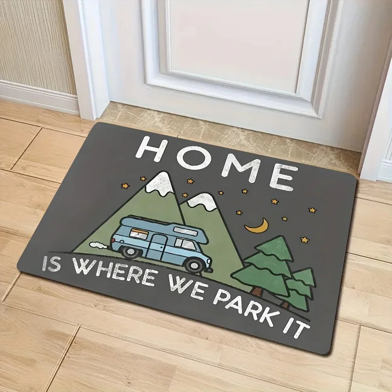 Camping RV Theme Non-Slip Door Mat