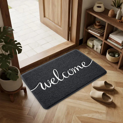 Heart pattern welcome non-slip door mat