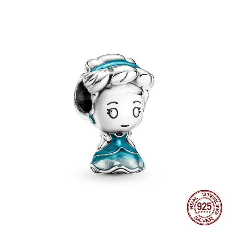 Disney S925 Sterling Silver Charm Beads For Women Bracelet