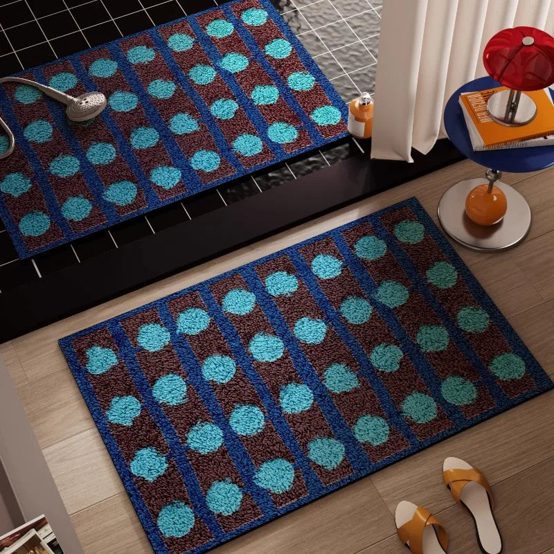Bauhaus Bathroom Mat Diatom Mud Retro Absorbent Quick-Dry Non-Slip Foot Pad Dopamine Door Rug Home Decor