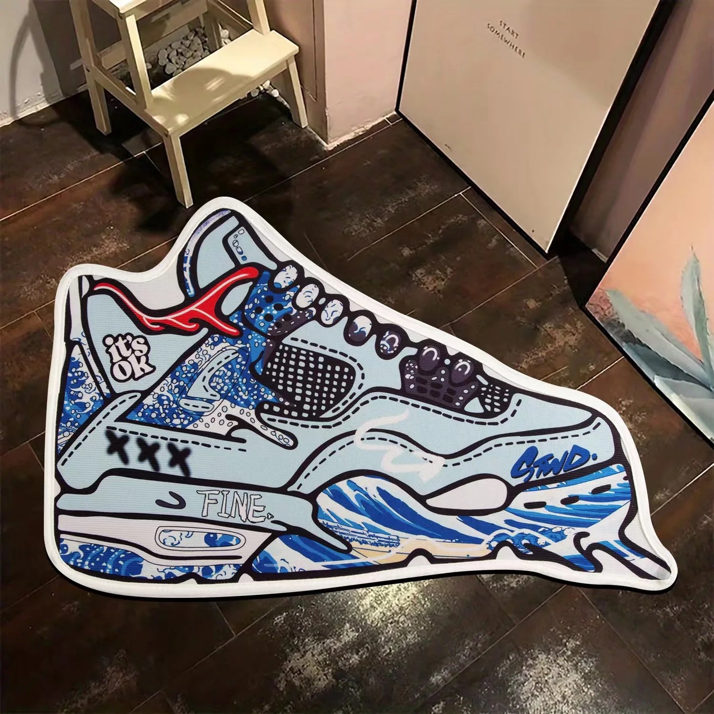 Sneaker Style Non-Slip Absorbent Doormat