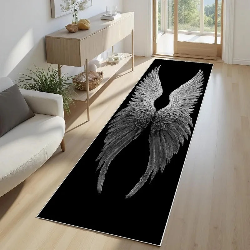 Gothic Skull Rose Runner Rug