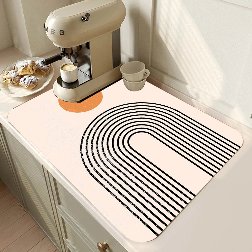 Printed Absorbent Kitchen Drying Mat