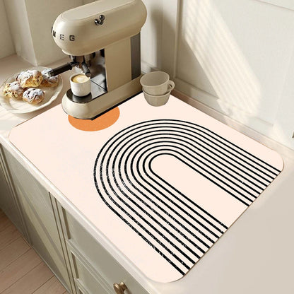 Printed Absorbent Kitchen Drying Mat
