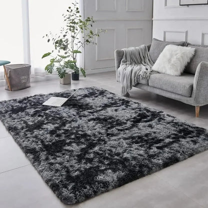 Pink Tie-Dye Carpet Soft Fluffy Large Living Room Kids Bedroom Play Mat