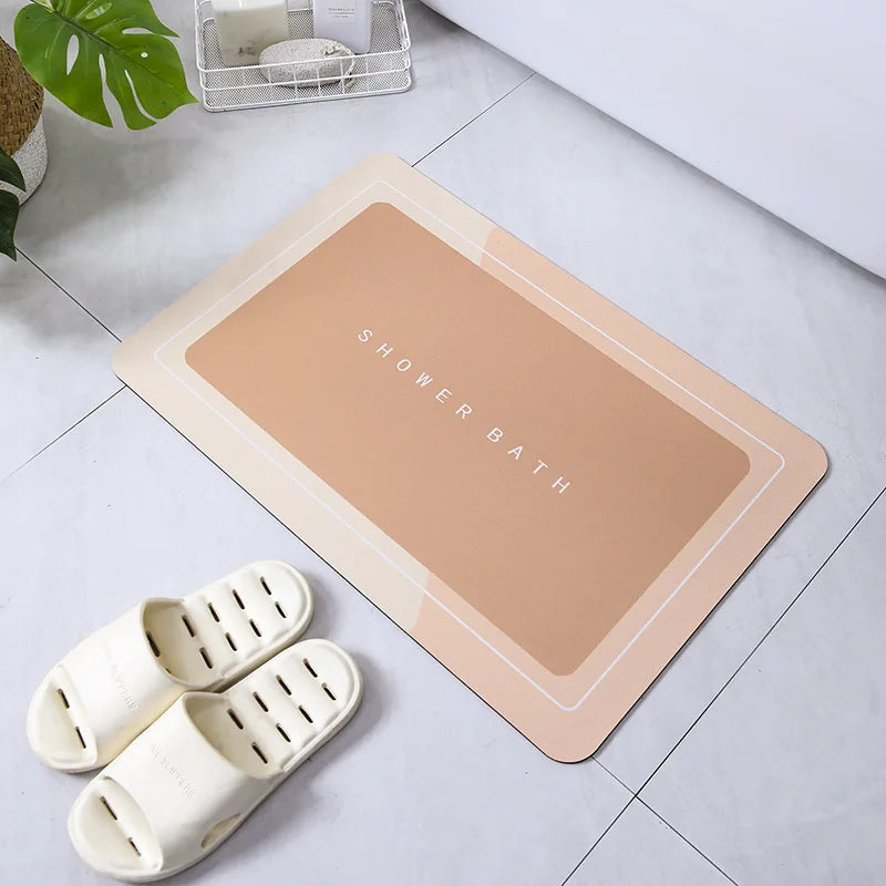 VIKAMA Super Absorbent Bathroom Floor Mat Non-Slip Toilet Kitchen Carpet