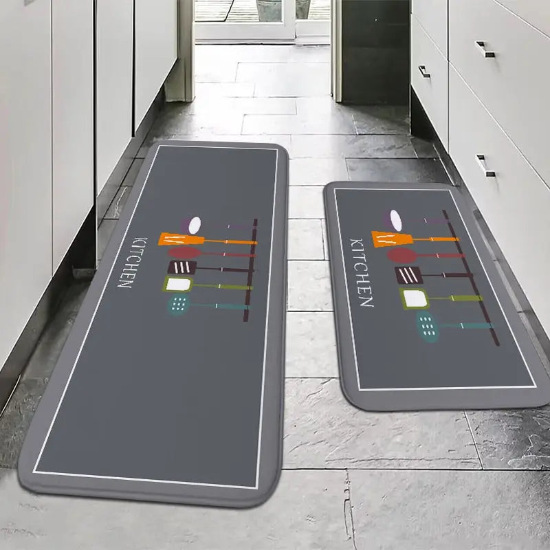 Multi-Purpose Sponge Absorbent Mat Non-Slip Kitchen Bathroom Rug Moisture-Absorbing Machine Washable Carpet
