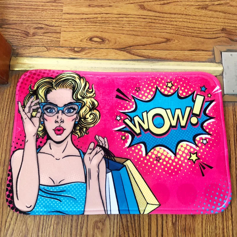 VIKAMA Mr Worldwide Entryway Non-Slip Doormat