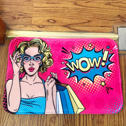 VIKAMA Mr Worldwide Entryway Non-Slip Doormat