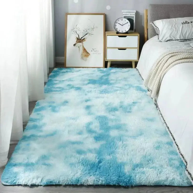 VIKAMA Silk Wool Rug Bedroom Living Room Kids Prayer Carpet Large Decor
