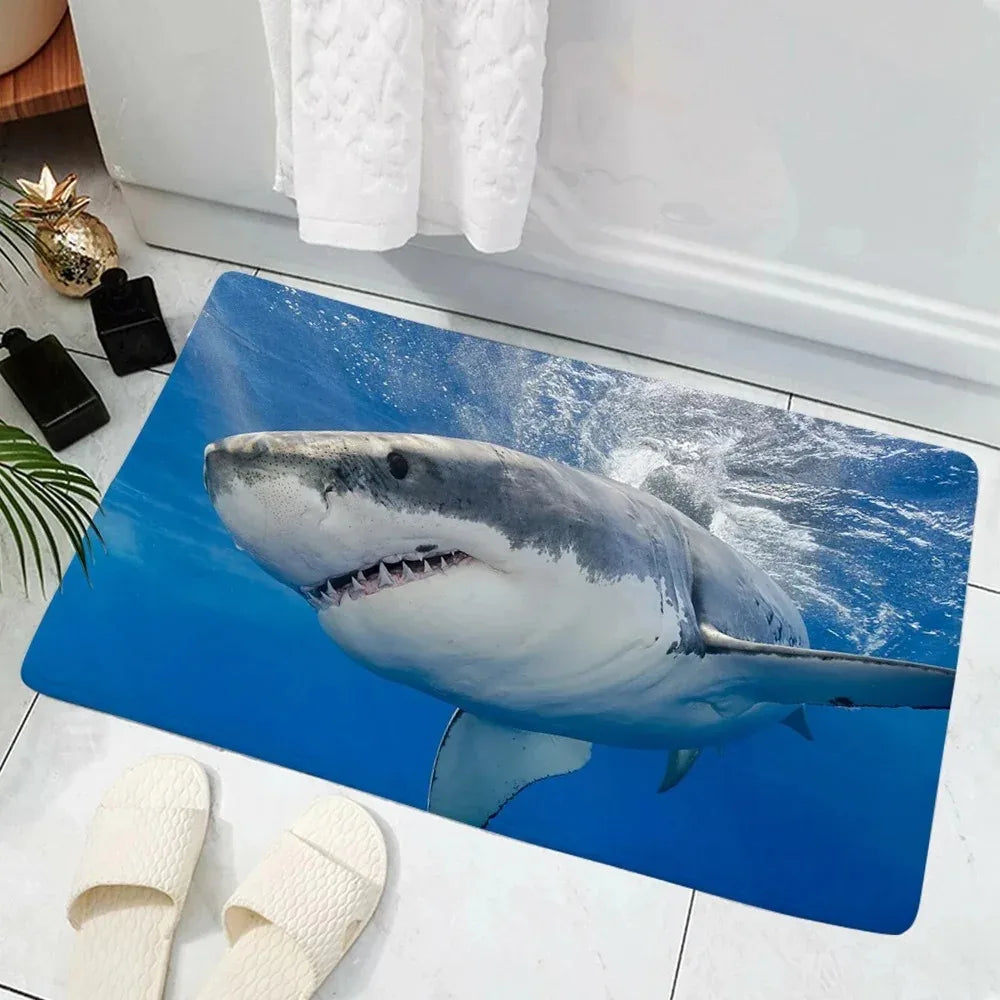VIKAMA 3D Shark Deep Sea Non-Slip Doormat