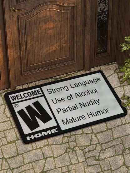 VIKAMA Welcome Crystal Velvet Washable Doormat