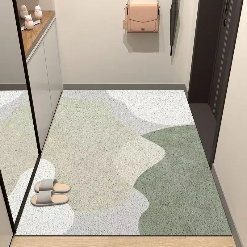 Nordic PVC silk ring non-slip door mat