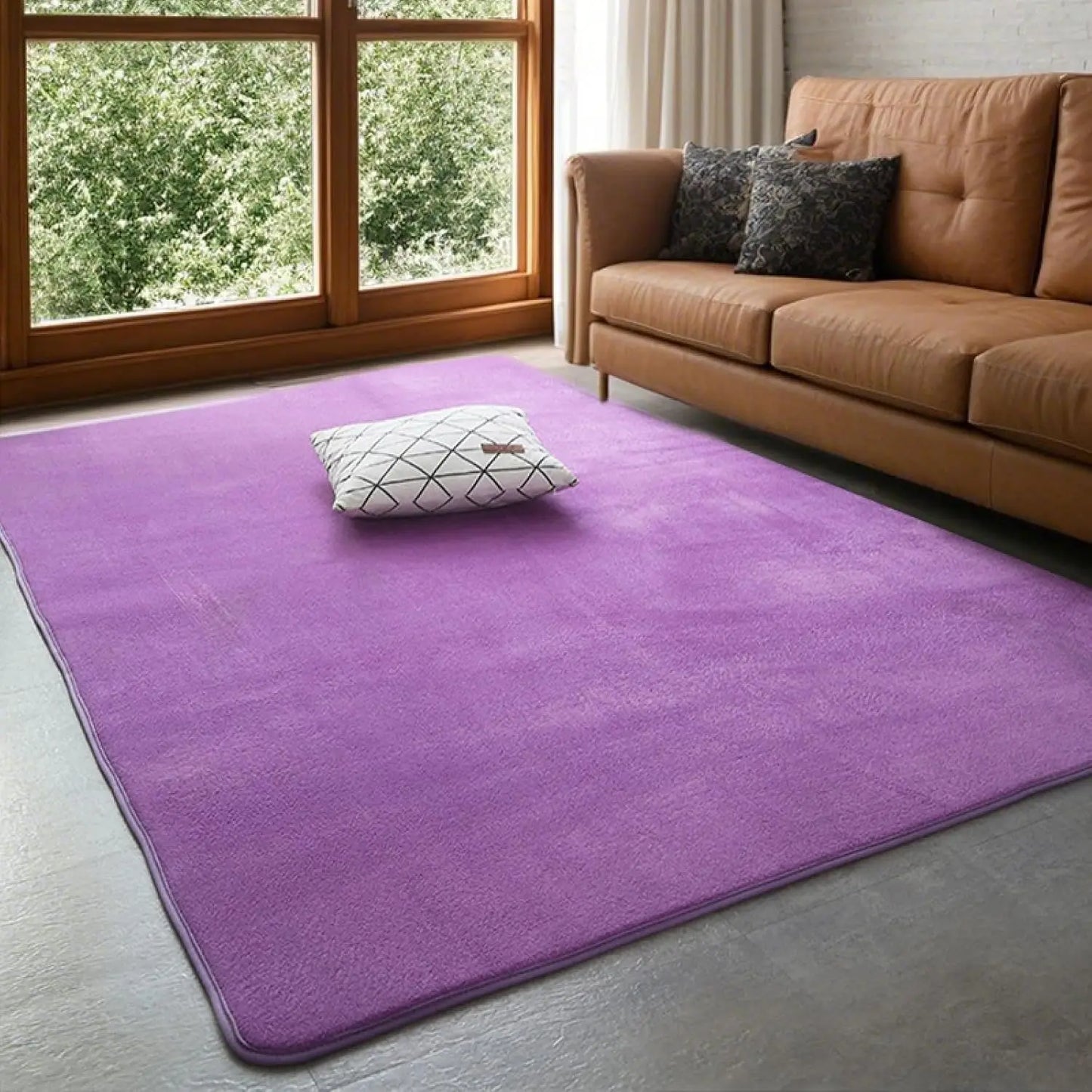 VIKAMA Coral Non-Slip Bedroom & Living Room Area Rug