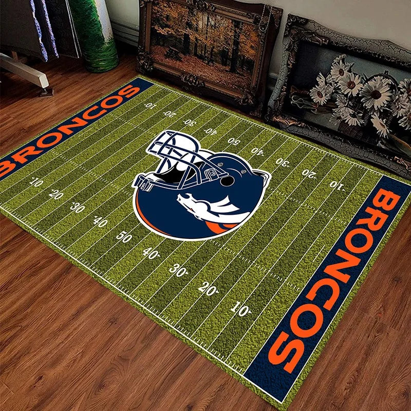 VIKAMA American Football Field Non-Slip Area Rug