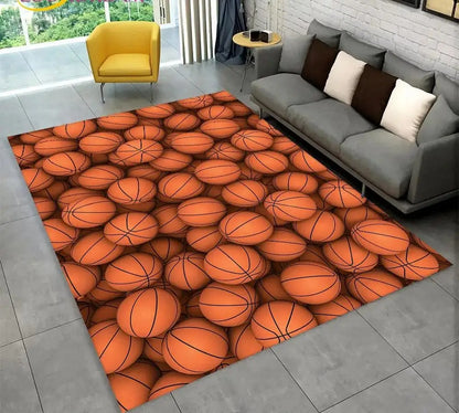 Basketball Cartoon Indoor Non-Slip Area Rug
