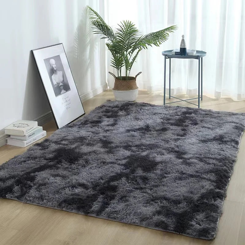 VIKAMA Silk Wool Rug 40×60 cm Soft Washable Bedside Living Room Nursery Mat Home Decor