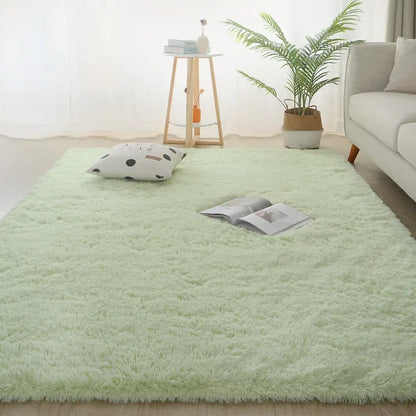 Fluffy Cream White Luxury Wool Area Rug