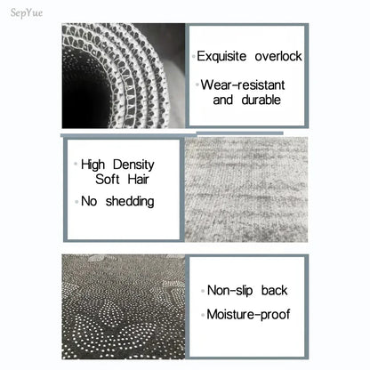 Super Absorbent Kitchen Mat Crystal Velvet Non-Slip Long Strip Carpet Bath Pad Wipeable Floor Rug Home Decor