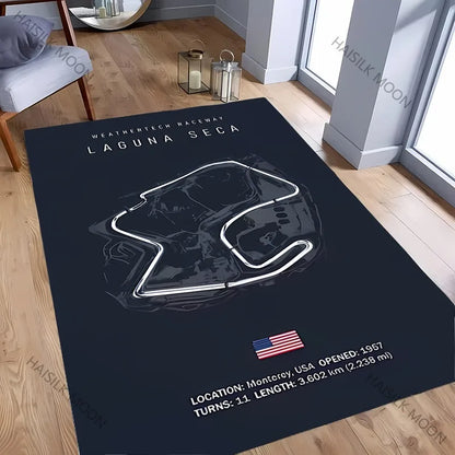 Racing Circuit Track Pattern Rug