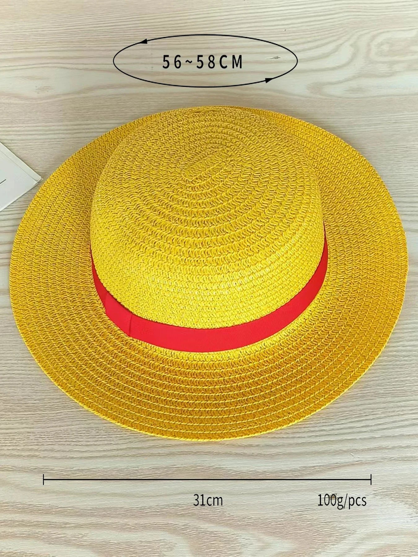 Anime Straw Hat with Neck String