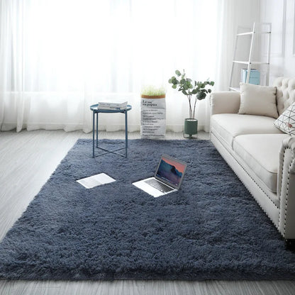 VIKAMA Tie-Dye Silk Wool Rug Non-Slip Bedroom Living Room Stain-Resistant Carpet Home Decor