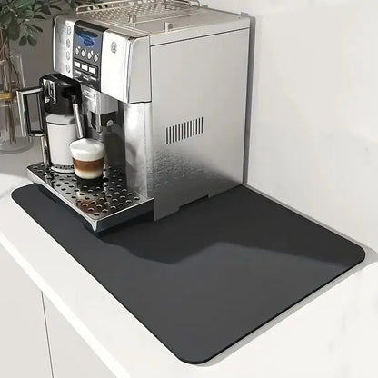 VIKAMA Diatomaceous Kitchen Drying Mat Absorbent Non-Slip Coffee Machine Table Rug Home Decor