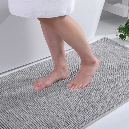 Olanly Luxury Chenille Non-Slip Bath Rug