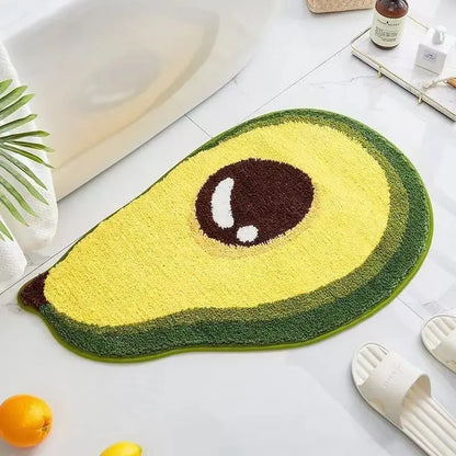 VIKAMA Little Fresh Fruit Imitation Cashmere Washable Area Rug