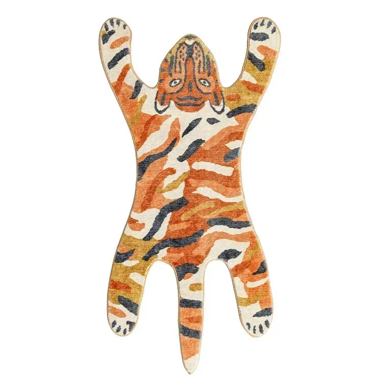 VIKAMA Cartoon Leopard Plush Soft Area Rug