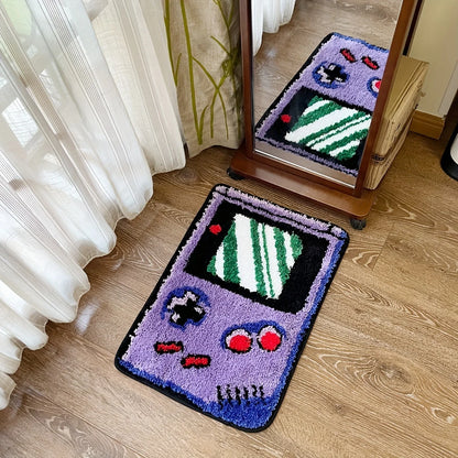 Purple Game Console Tufted Non-Slip Rug