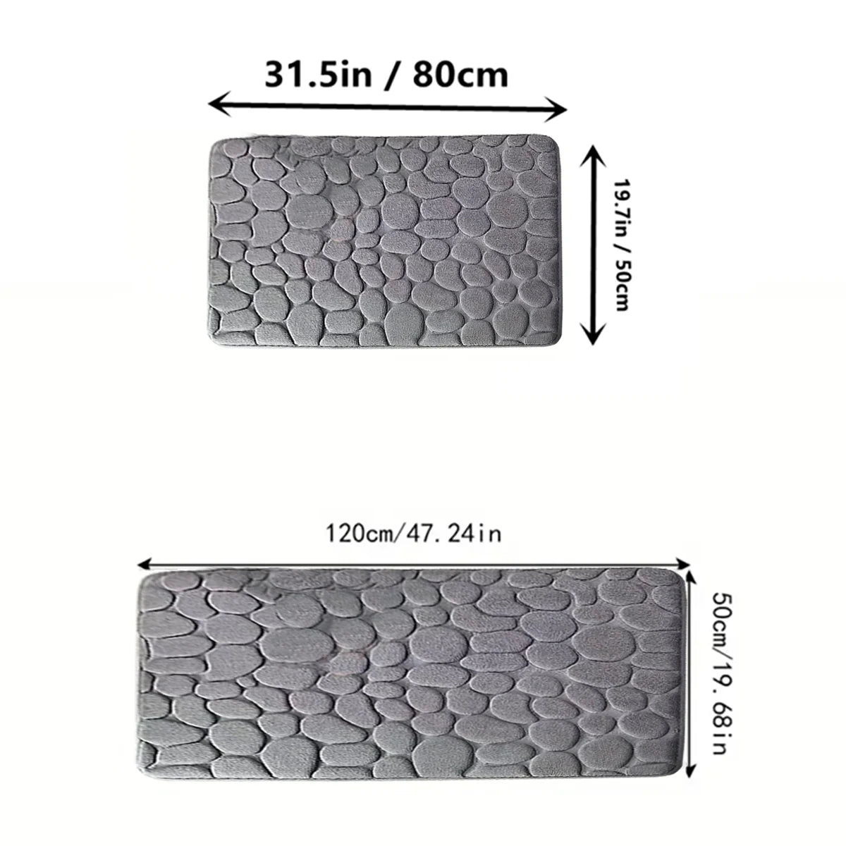 Large Size Kitchen Floor Mat Non-Slip Absorbent Machine Washable Soft Carpet