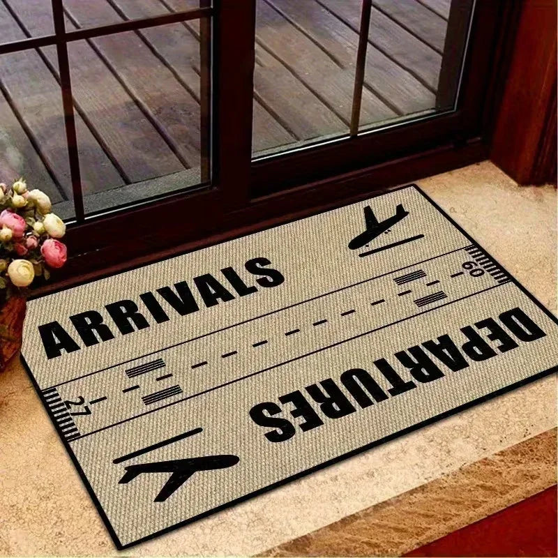 VIKAMA Airport Flight Schedule Welcome Mat