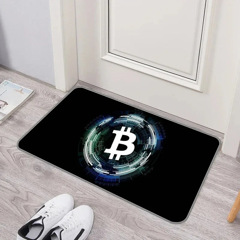 VIKAMA Bitcoin Crypto Currency Non-Slip Doormat