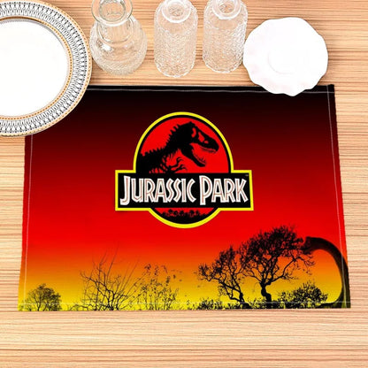Jurassic Park Print Linen Kids Placemat Set