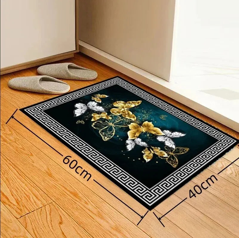 40×60 cm Modern Chinese Crystal Velvet Carpet Living Room Coffee Table Rug Blanket Simple Light European Style Sand Mat Home Decor