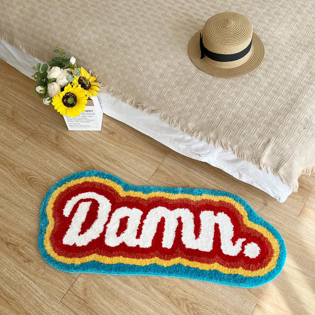 LAKEA Rainbow Letter Tufted Fluffy Area Rug