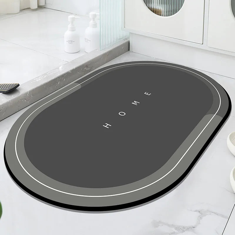 Diatom Mud Bathroom Mat Absorbent Non-Slip Entry Rug Bathtub Shower Door Floor Carpet Hand Washable Home Decor