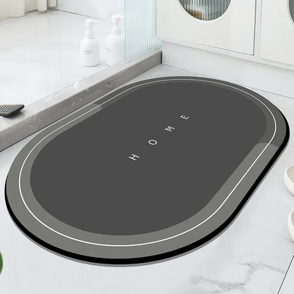 Diatom Mud Bathroom Mat Absorbent Non-Slip Entry Rug Bathtub Shower Door Floor Carpet Hand Washable Home Decor