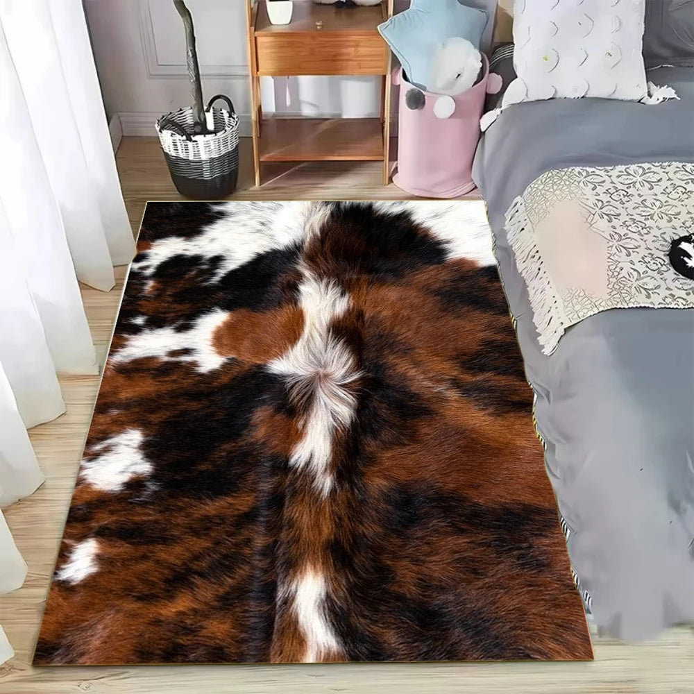 Faux Cowhide Rustic Area Rug