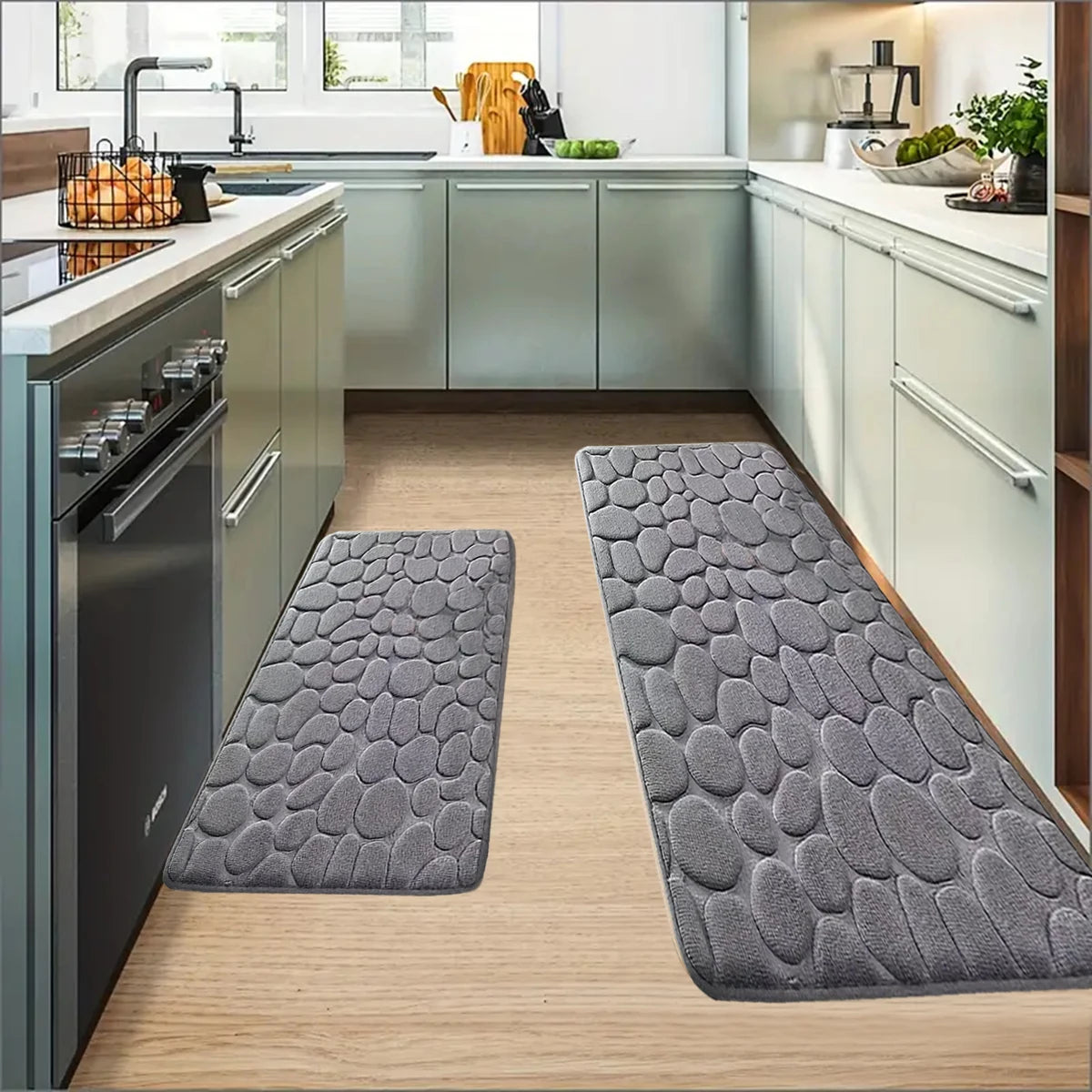 Large Size Kitchen Floor Mat Non-Slip Absorbent Machine Washable Soft Carpet