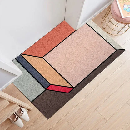 Cuttable Silk Ring Door Mat Waterproof Dirt-Resistant Entry Floor Carpet Easy Care Household Foot Mat