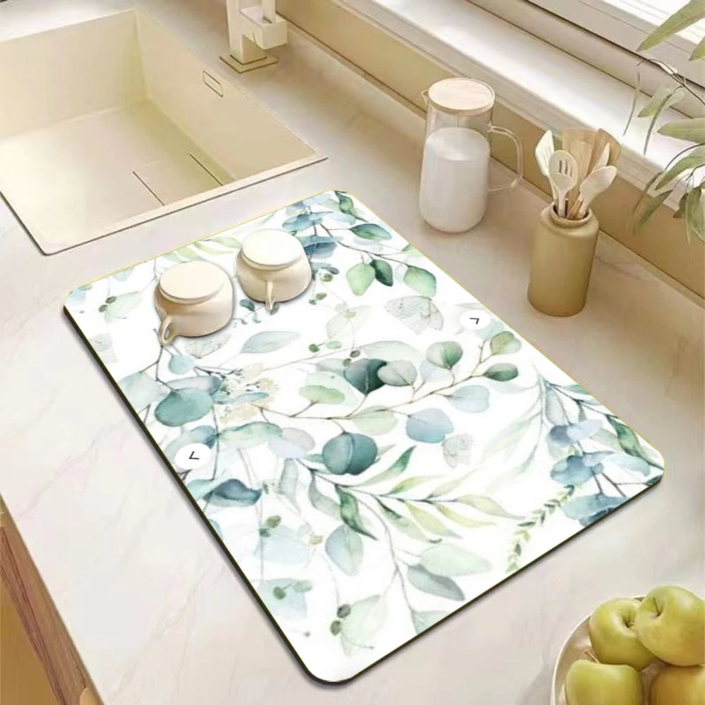 Eucalyptus Dish Drying Non-Slip Mat