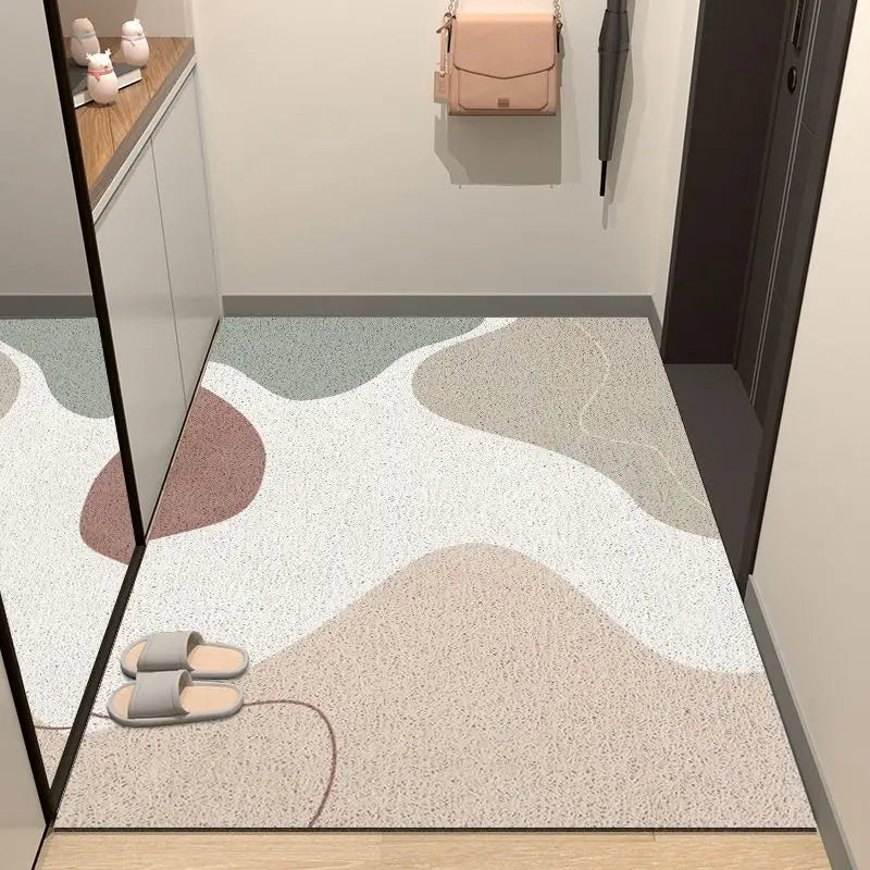 Nordic PVC silk ring non-slip door mat
