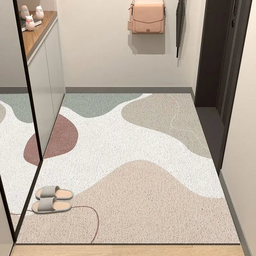 Nordic PVC silk ring non-slip door mat