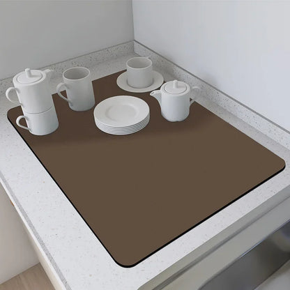VIKAMA Solid Color Absorbent Kitchen Countertop Mat