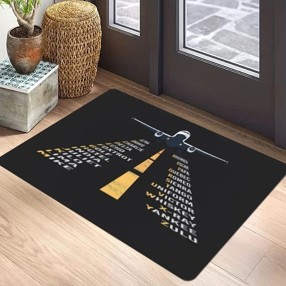 VIKAMA Aviation Departure Arrival Area Rug