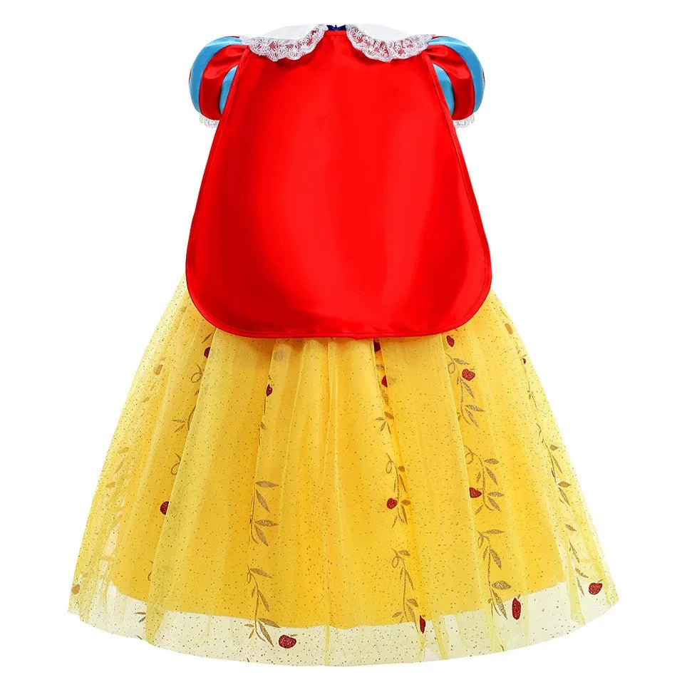 Disney Snow White Costume Dress With Cloak For Girls