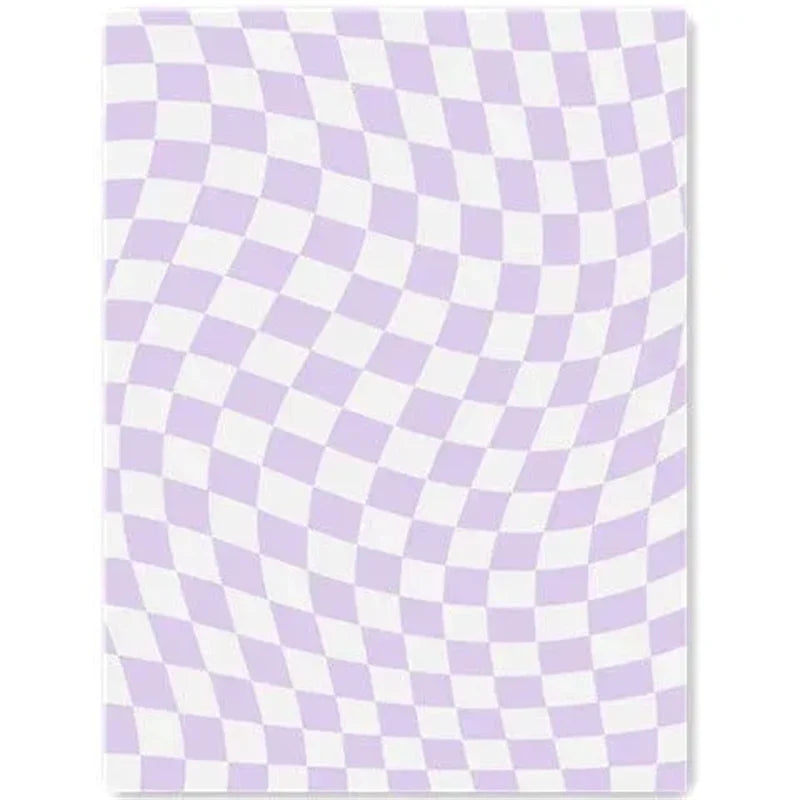 Purple Chessboard Plaid Area Rug